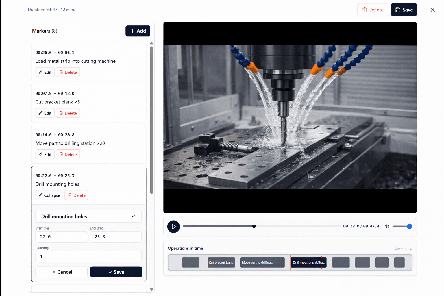 Video-based time measurement with mobile app